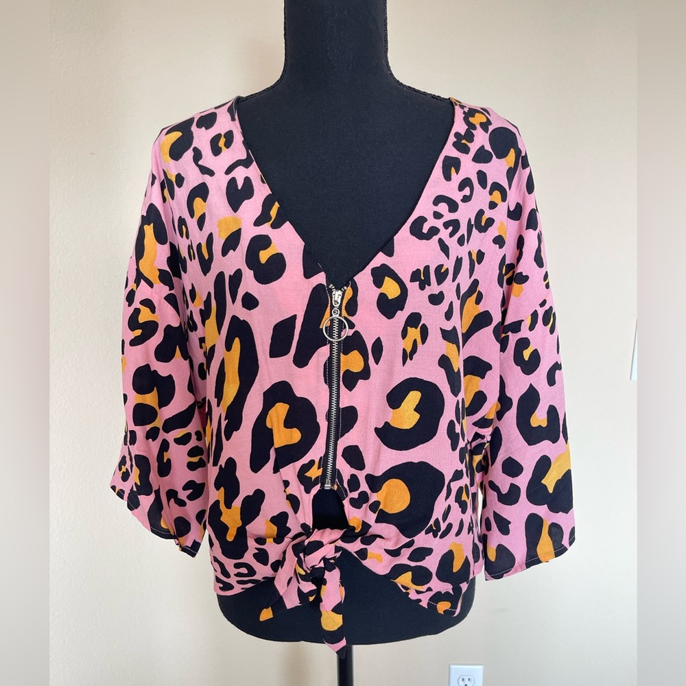 Topshop Animal Print Top